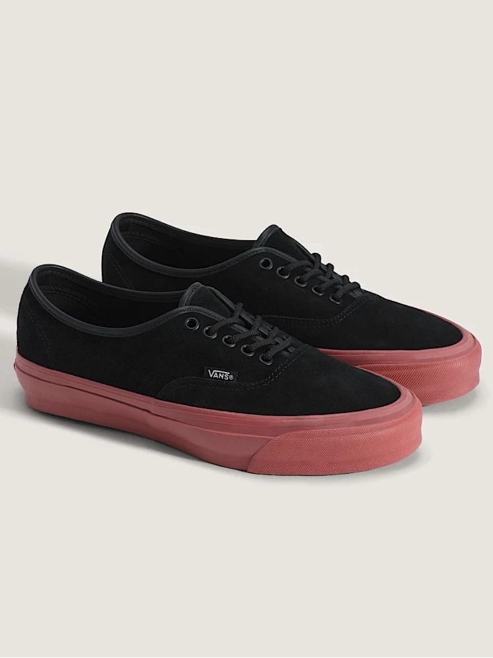 Vans OTW Authentic 44 Vibram Siped in Black Suede with Red outsole - M7.0/W8.5